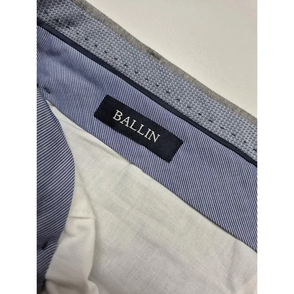 Ballin Dress Pants Comfort Eze Mens 42x37 Gray Wool Cashmere Flannel SOHO